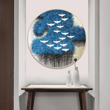 Charger l'image dans la galerie, Rouge - grue couronnée - diamant rond complet - 40x40cm