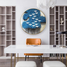 Charger l'image dans la galerie, Rouge - grue couronnée - diamant rond complet - 40x40cm