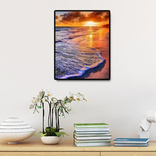 Charger l'image dans la galerie, Plage du soir - diamant rond complet - 30x40cm