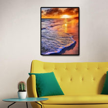Charger l'image dans la galerie, Plage du soir - diamant rond complet - 30x40cm