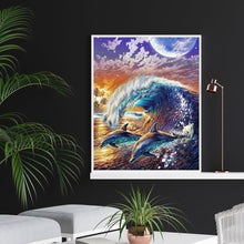 Charger l'image dans la galerie, Dolphin - diamant rond complet - 30x40cm