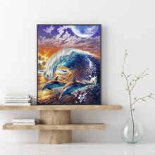 Charger l'image dans la galerie, Dolphin - diamant rond complet - 30x40cm