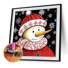 Charger l'image dans la galerie, Bonhomme de neige - diamant rond complet - 30x30cm