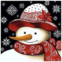 Charger l'image dans la galerie, Bonhomme de neige - diamant rond complet - 30x30cm