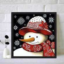 Charger l'image dans la galerie, Bonhomme de neige - diamant rond complet - 30x30cm