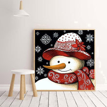 Charger l'image dans la galerie, Bonhomme de neige - diamant rond complet - 30x30cm