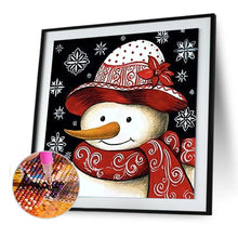 Charger l'image dans la galerie, Bonhomme de neige - diamant rond complet - 30x30cm