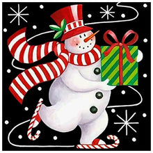 Charger l'image dans la galerie, Bonhomme de neige - diamant rond complet - 30x30cm