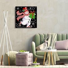 Charger l'image dans la galerie, Bonhomme de neige - diamant rond complet - 30x30cm