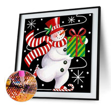 Charger l'image dans la galerie, Bonhomme de neige - diamant rond complet - 30x30cm