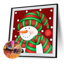 Charger l'image dans la galerie, Bonhomme de neige - diamant rond complet - 30x30cm