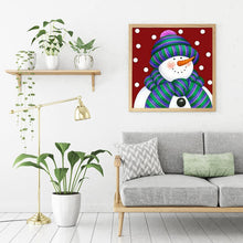 Charger l'image dans la galerie, Bonhomme de neige - diamant rond complet - 30x30cm