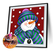 Charger l'image dans la galerie, Bonhomme de neige - diamant rond complet - 30x30cm
