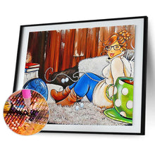 Charger l'image dans la galerie, Fille - diamant rond complet - 40x30cm