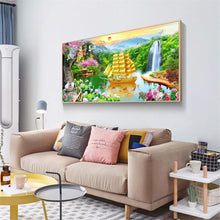 Charger l'image dans la galerie, Jardin de chute d’eau - diamant rond complet - 100x40cm