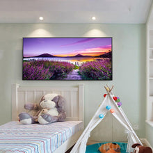 Charger l'image dans la galerie, Fleur de bord du lac - diamant rond complet - 100x40cm