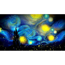 Charger l'image dans la galerie, 80x45cm ciel de nuit abstrait - diamant rond complet - 80x45cm