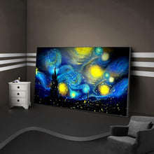 Charger l'image dans la galerie, 80x45cm ciel de nuit abstrait - diamant rond complet - 80x45cm