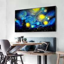 Charger l'image dans la galerie, 80x45cm ciel de nuit abstrait - diamant rond complet - 80x45cm