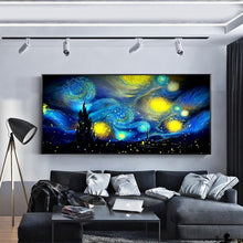 Charger l'image dans la galerie, 80x45cm ciel de nuit abstrait - diamant rond complet - 80x45cm