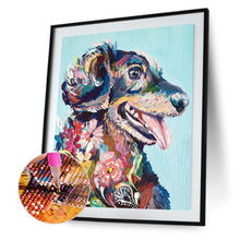 Charger l'image dans la galerie, Chien assis - diamant rond complet - 30x40cm