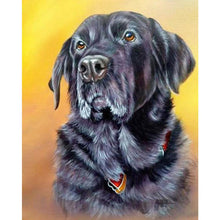 Charger l'image dans la galerie, Chien assis - diamant rond complet - 30x40cm