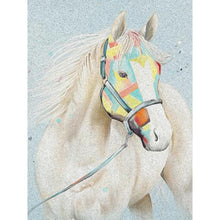 Charger l'image dans la galerie, Cheval blanc - diamant rond complet - 30x40cm