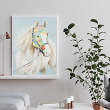 Charger l'image dans la galerie, Cheval blanc - diamant rond complet - 30x40cm