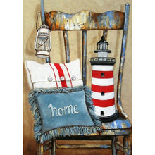 Charger l'image dans la galerie, Chaise ancienne - diamant rond complet - 30x40cm