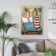 Charger l'image dans la galerie, Chaise ancienne - diamant rond complet - 30x40cm