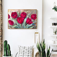 Charger l'image dans la galerie, Fleurs - diamant rond complet - 40x30cm