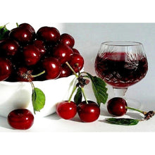 Charger l'image dans la galerie, Cerise - diamant rond complet - 40x30cm