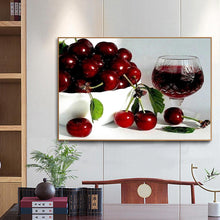 Charger l'image dans la galerie, Cerise - diamant rond complet - 40x30cm