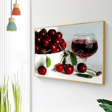 Charger l'image dans la galerie, Cerise - diamant rond complet - 40x30cm