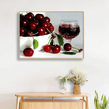 Charger l'image dans la galerie, Cerise - diamant rond complet - 40x30cm