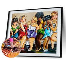 Charger l'image dans la galerie, Cartoon ladies - diamant rond complet - 40x30cm