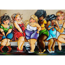 Charger l'image dans la galerie, Cartoon ladies - diamant rond complet - 40x30cm