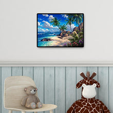 Charger l'image dans la galerie, Ensemble de vue de bord de mer - diamant rond complet - 40x30cm