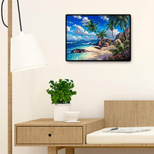 Charger l'image dans la galerie, Ensemble de vue de bord de mer - diamant rond complet - 40x30cm