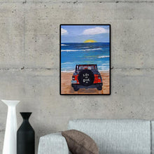 Charger l'image dans la galerie, Voiture sur ensemble de bord de mer - diamant rond complet - 30x40cm
