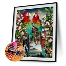 Charger l'image dans la galerie, Branche perroquets - diamant rond complet - 30x40cm