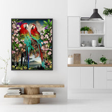Charger l'image dans la galerie, Branche perroquets - diamant rond complet - 30x40cm