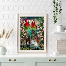 Charger l'image dans la galerie, Branche perroquets - diamant rond complet - 30x40cm