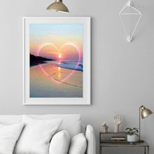 Charger l'image dans la galerie, Coucher de soleil d’amour - diamant rond complet - 30x40cm