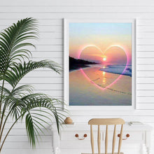 Charger l'image dans la galerie, Coucher de soleil d’amour - diamant rond complet - 30x40cm