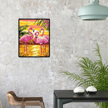 Charger l'image dans la galerie, Trois oiseaux roses - diamant rond complet - 30x40cm