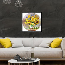 Charger l'image dans la galerie, Ensembles colorés de tournesol - diamant rond complet - 40x40cm