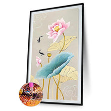 Charger l'image dans la galerie, Lotus de poisson - diamant rond complet - 45x85cm
