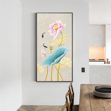 Charger l'image dans la galerie, Lotus de poisson - diamant rond complet - 45x85cm