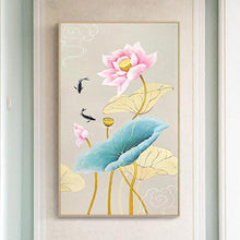 Charger l'image dans la galerie, Lotus de poisson - diamant rond complet - 45x85cm